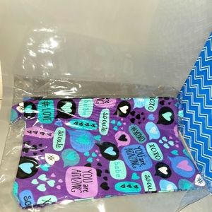 Purple love makeup bag